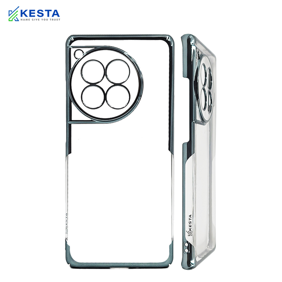 Oneplus 12 Cover - Noble Leisurely Green Transparent Case (Easily Acessable)